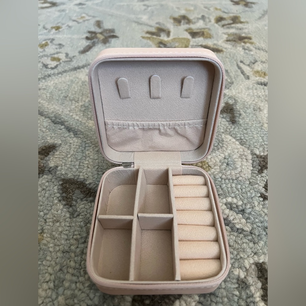 Pink Travel Jewelry Case